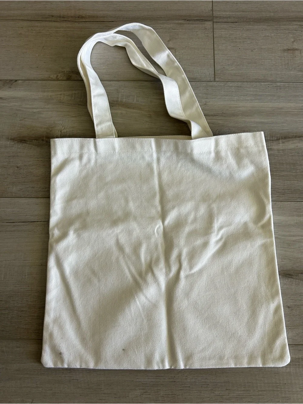 Forever 21 Canvas Tote Bag with Brown Bear and Pink Flowers